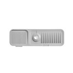 Tappetino drenante in silicone per rubinetto Tappetino antiscivolo per lavello da cucina Tappetino per sapone antiscivolo, Dimensioni: extra large (grigio chiaro)