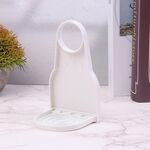 Gadget pieghevole per dispenser di sapone, portabicchieri, raccogligocce per detersivo per bucato (bianco)