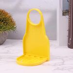 Gadget pieghevole per dispenser di sapone, portabicchieri, raccogligocce per detersivo per bucato (giallo)