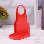 Gadget pieghevole per dispenser di sapone, portabicchieri, raccogligocce per detersivo per bucato (rosso)