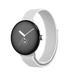 Per Google Pixel Watch cinturino in nylon intrecciato (bianco)