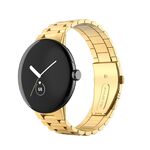Per Google Pixel Watch Cinturino in metallo con tre ceppi in acciaio inossidabile (oro)