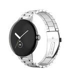 Per Google Pixel Watch Cinturino in metallo con tre ceppi in acciaio inossidabile (argento)