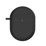 Per Redmi Buds4 Custodia protettiva per auricolari in silicone con moschettone D (nero)