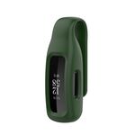 Per Fitbit Inspire 3 Custodia protettiva in silicone per lamiera d'acciaio (verde militare)