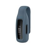 Per Fitbit Inspire 3 Cover protettiva in silicone con clip in lamiera d'acciaio (Rock Cyan)