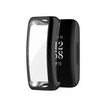 Per Fitbit Inspire3 Custodia protettiva per orologio galvanico TPU a copertura totale (nero)