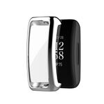 Per Fitbit Inspire3 Custodia protettiva per orologio galvanico TPU a copertura totale (argento)