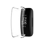 Per Fitbit Inspire3 Custodia protettiva per orologio galvanico TPU a copertura totale (trasparente)
