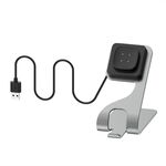 Per Fitbit Versa4 / Sense2 Supporto per caricabatterie magnetico portatile in metallo Lunghezza cavo: 1,5 m (grigio)