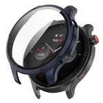 Per Amazfit GTR 4 / Amazfit GTR 4 Pro PC + Custodia protettiva integrata in vetro temperato (inchiostro blu)