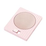 Sottobicchiere per termos riscaldante con tappetino per tazza a temperatura costante USB per uso domestico, stile: con adattatore (rosa romantico)