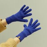 227-A0124 Guanti touchscreen caldi a righe in maglia di lana Guanti da ciclismo caldi invernali (blu)