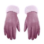 WST-01 Guanti caldi in pile Guanti da ciclismo touchscreen autunno e inverno (viola)
