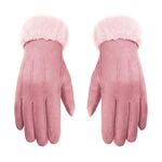 Guanti caldi in pile WST-01 Guanti da ciclismo touchscreen autunno e inverno (rosa)