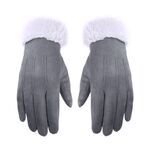 Guanti caldi in pile WST-01 Guanti da ciclismo touchscreen autunno e inverno (grigio)