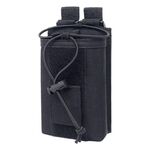 Marsupio per cintura di protezione per walkie-talkie da esterno (nero)