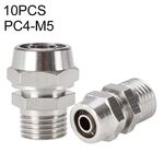 PC4-M5 LAIZE 10 pezzi connettore pneumatico a montaggio rapido in rame nichelato
