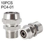 PC4-01 LAIZE 10 pezzi Connettore rapido pneumatico in rame nichelato