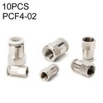 PCF4-02 LAIZE 10 pz Filettatura Femmina Dritto Pneumatico Raccordo Rapido Connettore