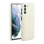 Per Samsung Galaxy S22 5G Slot Per Schede Design Antiurto TPU Cassa Del Telefono (Bianco)