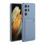 Per Samsung Galaxy S22 Ultra 5G Slot Per Schede Design Antiurto TPU Cassa Del Telefono (Grigio)