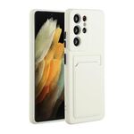 Per Samsung Galaxy S22 Ultra 5G Slot Per Schede Design Antiurto TPU Cassa Del Telefono (Bianco)