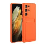 Per Samsung Galaxy S22 Ultra 5G Card Slot Design Antiurto TPU Custodia per telefono (arancione)