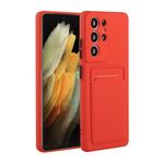 Per Samsung Galaxy S22 Ultra 5G Card Slot Design Custodia antiurto in TPU (rosso)