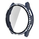 Per Samsung Galaxy Watch5 40 mm singola fila Diamond PC + cassa dell'orologio in vetro temperato (blu notte)