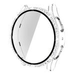 Per Samsung Galaxy Watch5 40mm Singola Fila Diamond PC + Cassa dell'orologio in vetro temperato (trasparente)