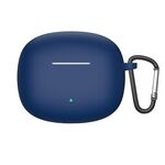 Custodia protettiva in silicone per auricolari For Honor Earbuds X3 con gancio (blu scuro)