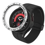 Per Samsung Galaxy Watch5 Pro 45mm A Style Quadrante Cornice protettiva in acciaio (argento)