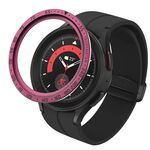 Per Samsung Galaxy Watch5 Pro 45mm E Style Quadrante Cornice protettiva in acciaio (rosso vino)