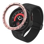 Per Samsung Galaxy Watch5 Pro 45mm E Style Quadrante Cornice protettiva in acciaio (rosa rosa)