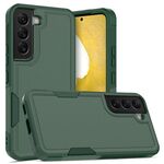Per Samsung Galaxy S22 5G 2 in 1 PC + Custodia per telefono in TPU (verde scuro)