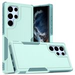 Per Samsung Galaxy S22 Ultra 5G 2 in 1 PC + Custodia per telefono in TPU (verde chiaro)