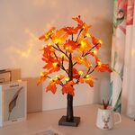 SJ-SD007 Luce decorativa a forma di zucca di acero di Natale di Halloween a LED, stile: base staccabile