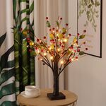 SJ-SD048 LED Decorazione per la casa Albero luminoso di Natale, Stile: Base non staccabile Frutta rossa