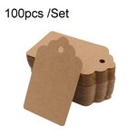 5 set di etichette in carta kraft con onde di Natale, festa di nozze, etichette per regalo in carta kraft (pelle bovina)