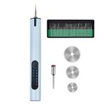 A288 Rettificatrice elettrica Penna per intaglio portatile piccola, Stile: Bianco + Lama per sega + Testa abrasiva