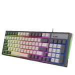 HXSJ V600 Tastiera da gioco cablata con retroilluminazione RGB a 96 tasti stampata a iniezione a 96 tasti