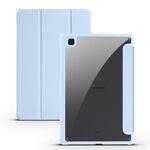 Per Samsung Galaxy Tab S6 Lite Custodia per tablet in pelle acrilica a 3 pieghe (blu ghiaccio)