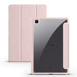 Per Samsung Galaxy Tab S6 Lite Custodia per tablet in pelle acrilica a 3 pieghe (rosa ghiaccio)