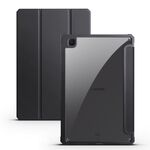 Per Samsung Galaxy Tab S6 Lite Custodia per tablet in pelle intelligente 3 pieghevoli in acrilico (nero)