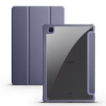 Per Samsung Galaxy Tab S6 Lite Custodia per tablet in pelle acrilica a 3 pieghe (viola)