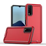 Per vivo Y20 / Y20i / Y20s / Y12s Custodia per telefono TPU + PC bicolore (rosso + nero)