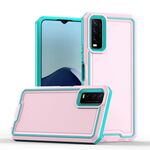 Per vivo Y20 / Y20i / Y20s / Y12s Custodia per telefono TPU + PC bicolore (rosa + blu)