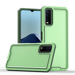 Per vivo Y20 / Y20i / Y20s / Y12s Custodia per telefono TPU + PC bicolore (verde + grigio)