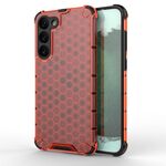 Per Samsung Galaxy S23 + 5G antiurto PC a nido d'ape + custodia protettiva in TPU (rosso)